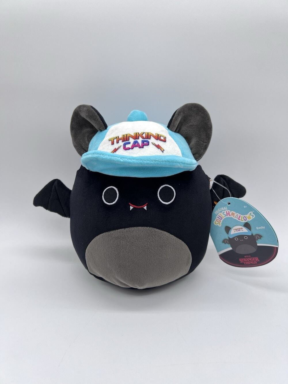 Squishmallows Stranger Things Emily the Black Bat in Thinking Cap 8” 2025